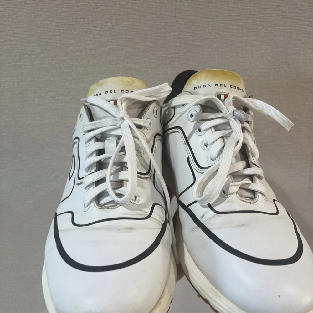 Duca del Cosma Orlando golf shoes - size 9 9.5 / white/navy - Picture 4 of 9